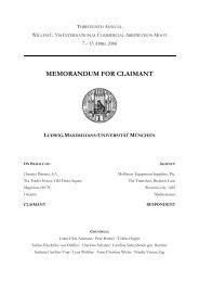 memorandum for claimant ludwig-maximilians-universität münchen