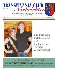 Nachrichten - Transylvania Club Kitchener