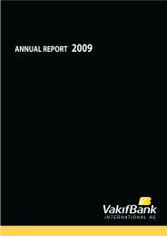 ANNUAL REPORT 2009 - VakifBank International AG