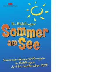 Programm Böblinger Sommer am See - Stadt Böblingen