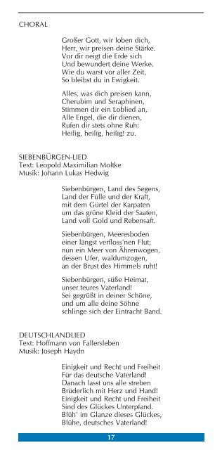Trachtenzug und Liedtexte - Siebenbuerger.de