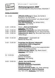 Rahmenprogramm 2009 - Kärntner Messen