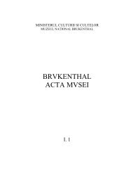 BRVKENTHAL. ACTA MVSEI - Muzeul Naţional Brukenthal