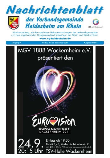 MGV 1888 Wackernheim e.V. präsentiert den - Verbandsgemeinde ...