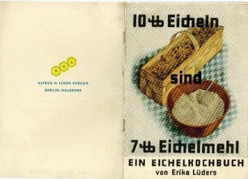 Ein Eichelkochbuch, historisches - AUTARKE WELT