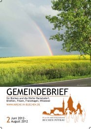 Gemeindebrief - Aktuelles aus der Kirchengemeinde Büchen-Pötrau