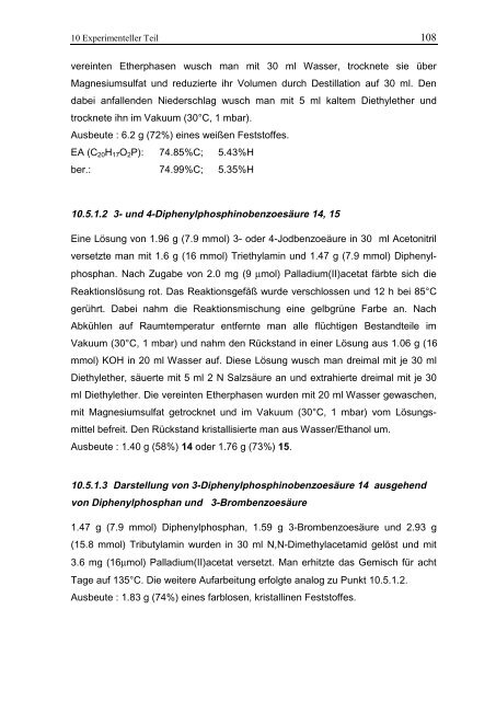 Synthese und Eigenschaften hydrophiler Arylphosphane