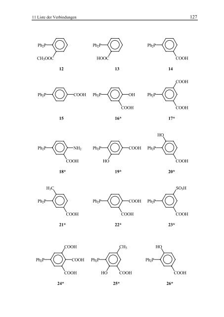 Synthese und Eigenschaften hydrophiler Arylphosphane