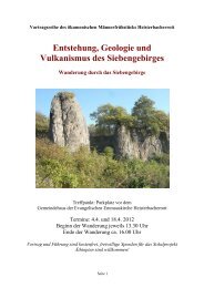 Entstehung, Geologie und Vulkanismus des Siebengebirges