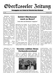 Oberkasseler Zeitung - Verband der Ortsvereine Bonn-Oberkassel