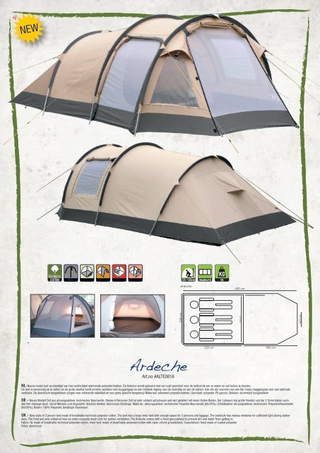 Tent Collection journal, 2012 - Active Leisure