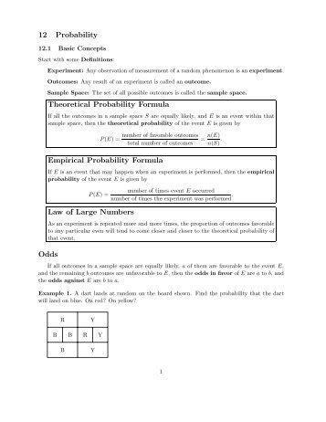 12 Probability Theoretical Probability Formula Empirical Probability ...