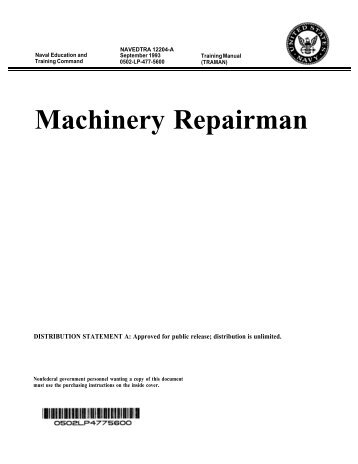 Machinery Repairman - Historic Naval Ships Visitors Guide