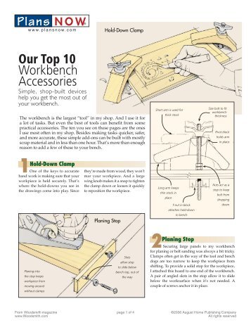 Plans NOW Our Top 10 Workbench Accessories - miketilt