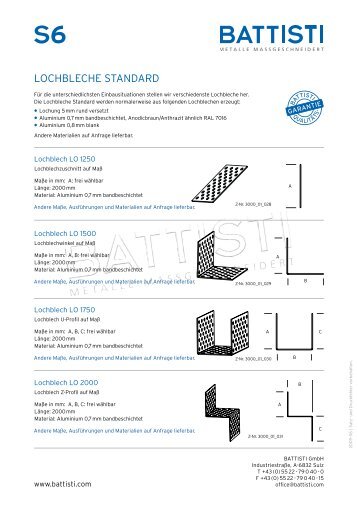 LOCHBLECHE STANDARD