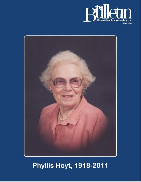 Phyllis Hoyt, 1918-2011 - Miami University