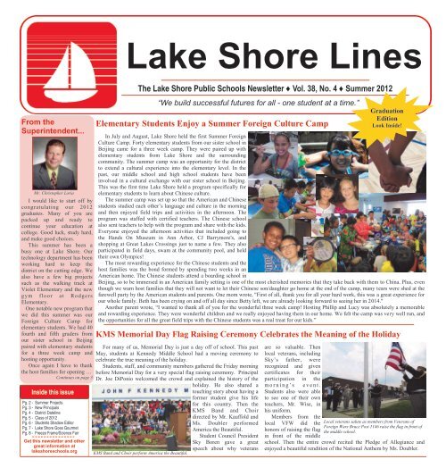 Lake Shore Lines - Lake Shore Public Schools