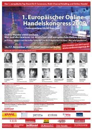 1. Europäischer Online- Handelskongress 2009 - The Conference ...