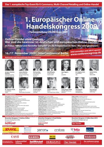 1. Europäischer Online- Handelskongress 2009 - The Conference ...