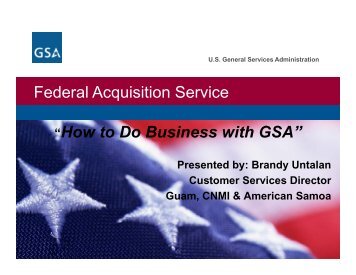 Federal Acquisition Service - Tinian Chamber of Commerce
