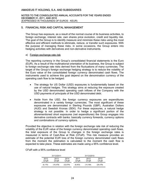 Amadeus IT Holding, S.A. and Subsidiaries - Investor relations at ...