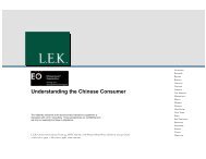 Understanding the Chinese Consumer - LEK Consulting