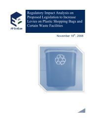 Regulatory Impact Analysis on Proposed Legislation to Increase ...