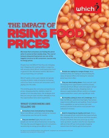 The impact of rising food prices - Which? Report