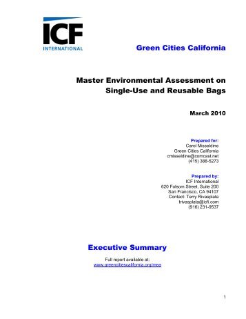 Green Cities California Master Environmental Assessment on Single ...