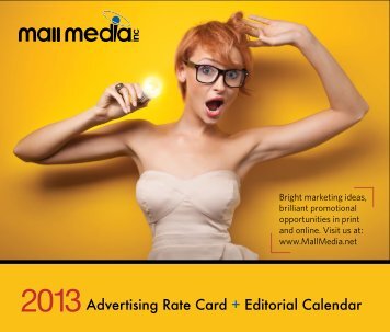 Advertising Rate Card + Editorial Calendar - Shopping Center Weekly