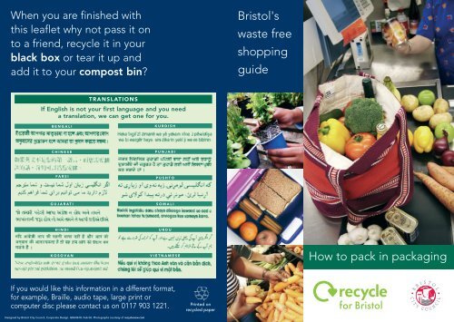 Shopping guide - Bristol City Council