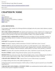 CHAPTER 99: NOISE - Louisville Metro Government