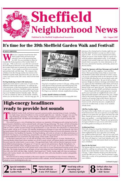 Neighborhood News - Sheffield Neighborhood Association