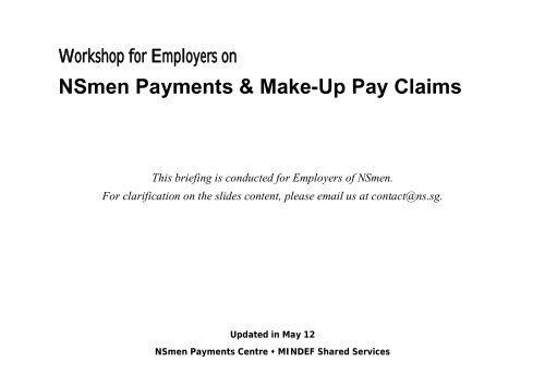 NSmen Payments & Make-Up Pay Claims - Ns.sg