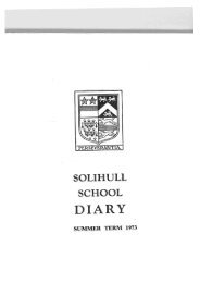 solihull school diary - Old Silhillians Association