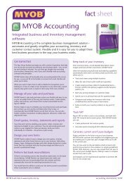 SG Accounting international FactSheet1 - Buy MYOB Software