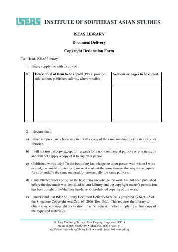 document delivery request form - iseas