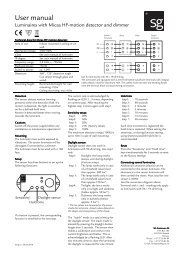 User manual - SG Armaturen