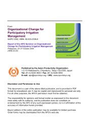 Organizational Change for Participatory Irrigation Management