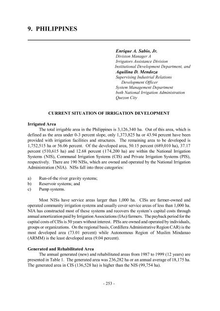 Organizational Change for Participatory Irrigation Management