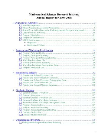 2007-08 - MSRI