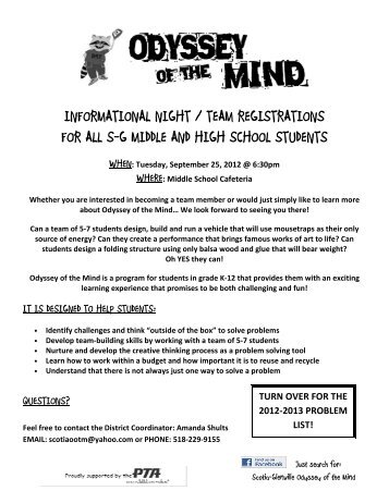 informational night / team registrations for all sg middle and high ...