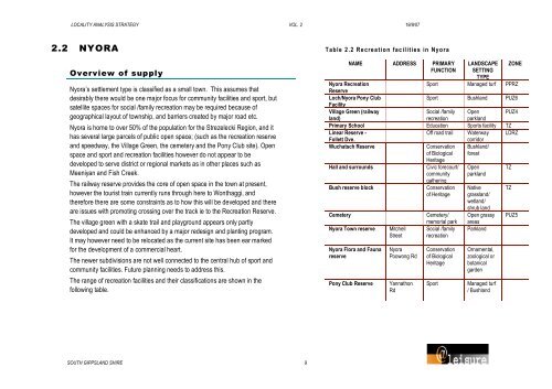 Locality Analysis - South Gippsland Shire Council