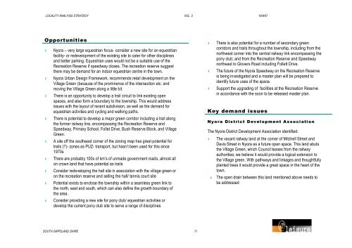 Locality Analysis - South Gippsland Shire Council