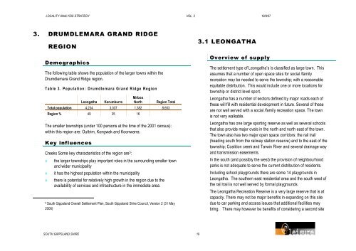 Locality Analysis - South Gippsland Shire Council