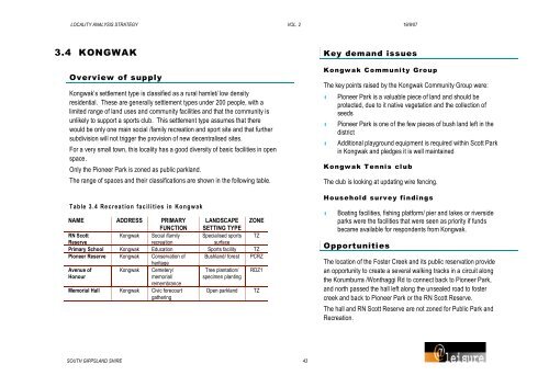 Locality Analysis - South Gippsland Shire Council