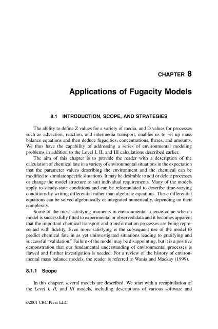 McKay, Donald. "Front matter" Multimedia Environmental Models ...