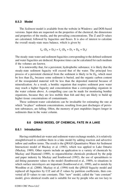 McKay, Donald. "Front matter" Multimedia Environmental Models ...