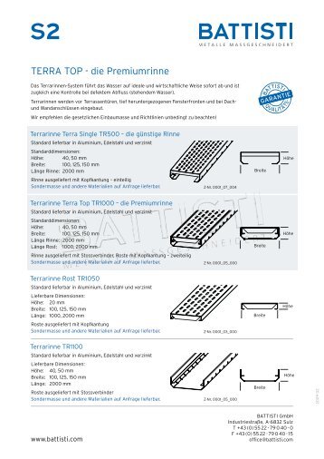 TERRA TOP - die Premiumrinne