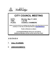 CITY COUNCIL MEETING - City of Lethbridge